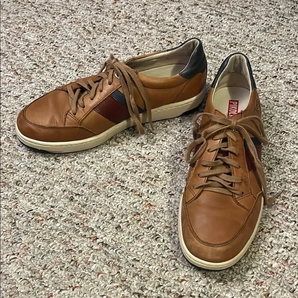 Men’s Pikolinos Corinto Brown Leather Sneakers Size 42 - Picture 3 of 15